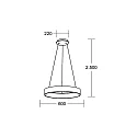 Brumberg Luminaire à suspension GEORGA 2CCT DIM CCT Switch, forme de l'anneau IP20, noir mat gradable