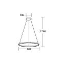 Brumberg Luminaire à suspension GRAHAM 1 voie, forme de l'anneau IP20, noir mat gradable