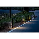 Outdoor LED bollard light, IP65, 230V AC, 60cm, 9W 3000K 210lm, incl. 50cm power cable, structured graphite