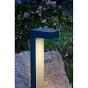 Outdoor LED bollard light, IP65, 230V AC, 60cm, 9W 3000K 210lm, incl. 50cm power cable, structured graphite