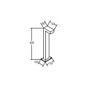 Outdoor LED bollard light, IP65, 230V AC, 60cm, 9W 3000K 210lm, incl. 50cm power cable, structured graphite
