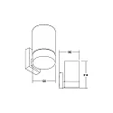 Brumberg Luminaire mural d’extérieur COOQUEE E27 IP65, noir, transparent gradable