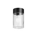 Plafonnier extérieur COOQUEE rond E27 IP65, noir, transparent 