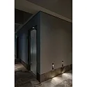 Brumberg Luminaire d'encastrement mural  CASANDRA angulaire, commutable IP65, noir mat 
