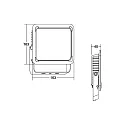 Brumberg floodlight NEO MIDI 3-pole, tiltable, switchable IP65, black 