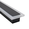 Brumberg Luminaire mural d'extérieur MASBATE 100CM angulaire, CCT Switch, commutable IP65, noir mat 