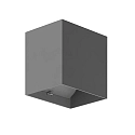 outdoor wall luminaire IDAS up / down, square, switchable IP54, mat, graphite grey 