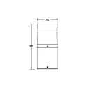 Brumberg Luminaire en forme de borne ZAGAMI IP54 cylindrique, commutable LED IP54, gris graphite 