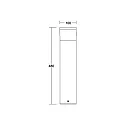 Brumberg Borne d'éclairage MATURNA IP44 commutable LED IP44, graphite 