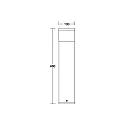 Brumberg Borne d'éclairage MATURNA IP44 commutable LED IP44, graphite 
