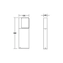 Brumberg Borne d'éclairage ILIA commutable LED IP54, graphite 