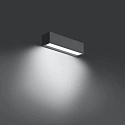 Brumberg Luminaire mural d'extérieur DARBEE Bas, angulaire, commutable IP65, mat, gris graphite 
