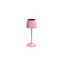 Lampe de table à accu REIRO IP54, rose gradable