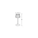 Brumberg Lampe de table à accu REIRO IP54, rose gradable