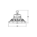 Brumberg hall spot SOL round IP65, black 