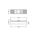 Brumberg Lampe de secours EKW unilatéral IP54, blanche