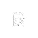 Brumberg Boîtier pour montage en surface MUNA MINI cylindrique, noir mat