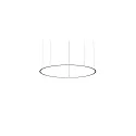 Luminaire à suspension ANDROS IN/OUT Ø 180CM contrôlable par DALI IP20, couvert de poudre, noir mat gradable