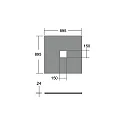Brumberg acoustical element SILENTIUM (SMOOTH) 89.5CM square, symmetrical, grey