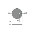 Brumberg acoustical element SILENTIUM (STRUCTURE) 89.5CM round, asymmetrical, black