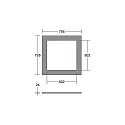 acoustical element SILENTIUM SQUARE 79.5CM square, light grey