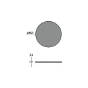 Brumberg acoustical element SILENTIUM (STRUCTURE) FOR BIRO40 / 3.5CM / 100CM round, black