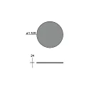 Brumberg acoustical element SILENTIUM (SMOOTH) FOR DEVON / 3.5CM / 120CM round, light grey