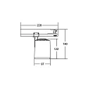 Brumberg Halogène sur rail RETAIL ONE rond, rotatif, commutable LED IP20, blanche 
