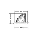 Brumberg recessed luminaire ARTEMIS MICRO round, rotatable, switchable LED IP20, silver  13W 1544lm 3000K CRI 90-100