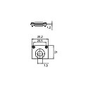 Embout PEPA FLAT plat, avec trou pour câble