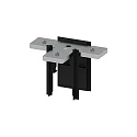 T-connector PEPA HIGH mechanical, black, silver