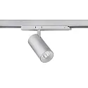 Halogène sur rail TRAXX MINI rond, rotatif, commutable LED IP20, argent 
