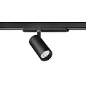 Halogène sur rail TRAXX MIDI rond, rotatif, commutable LED IP20, noir  
