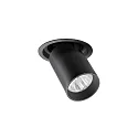 Plafonnier encastré TRAXX MIDI pivotant, rotatif, direct IP20, noir gradable