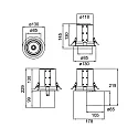 Brumberg Plafonnier encastré TRAXX MAXI pivotant, rotatif, direct IP20, argent gradable
