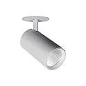 Spot TRAXX MAXI rond, pivotant, rotatif, commutable LED IP20, argent 
