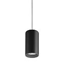 pendant luminaire TRAXX MIDI round, switchable LED IP20, black 