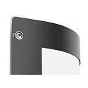 CMD Creative Metalldesign Outdoor LED wall luminaire 16/3 with motion detector, IP44, 12W 3000K 1200lm, stainless steel / opal glass, anthracite