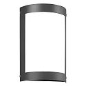 Outdoor wall luminaire 16/3, IP44, E27, stainless steel / opal glass, anthracite