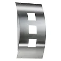 Outdoor wall luminaire AQUA TOMA, IP44, E27 max. 75W, stainless steel / opal glass, brushed