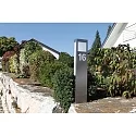 CMD Creative Metalldesign Outdoor floor luminaire, stainless steel with house numbers (cut out), IP44, 80cm, 2G11 (incl.)