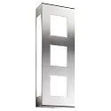 Outdoor wall luminaire AQUA TRILO, stainless steel, IP44, E27