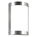 Outdoor LED wall luminaire 16/3 with motion detector, IP44, 12W 3000K 1200lm, stainless steel / opal glass
