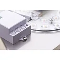 CMD Creative Metalldesign Outdoor LED wall luminaire 16/3 with motion detector, IP44, 12W 3000K 1200lm, stainless steel / opal glass
