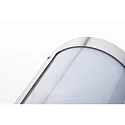 Luminaire mural d’extérieur 1 voie, langue, semi-circulaire IP44, acier inoxydable 