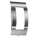 Outdoor wall luminaire AQUA QUADRAT with motion detector, IP44, E27, stainless steel / opal glass, brushed