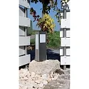 CMD Creative Metalldesign Pointe de terre AQUA PAULO 40CM angulaire, plat 2G11 IP44, acier inoxydable 