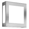 Outdoor LED wall luminaire AQUA LEGENDO, IP44, 12W 3000K 1200lm, stainless steel / opal glass, brushed