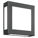 Outdoor LED wall luminaire AQUA LEGENDO with sensor, IP44, 12W 3000K, stainless steel / opal glass, anthracite