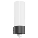 Outdoor wall luminaire AQUA WALL with sensor, IP44, E27, stainless steel / opal glass, anthracite